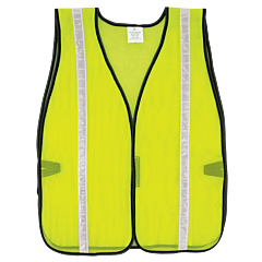 Global Glove Frogwear Glo-10-G-1In Enhanced Visibility Economy Mesh Safety Vest With Reflective, One Size