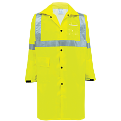 Global Glove Frogwear Go-1450 Hi-Vis Self-Extinguishing Yellow/Green Duster Jacket, Class 3, Size Large