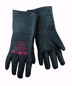 Tillman 44L Black Top Grain Pigskin Unlined Lined Tig Welders Gloves, Size Large