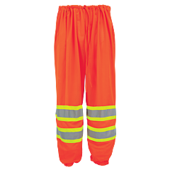 Global Glove Frogwear Glo-4P Hi-Vis Orange Mesh Safety Pants, Class E, Size Small/Medium
