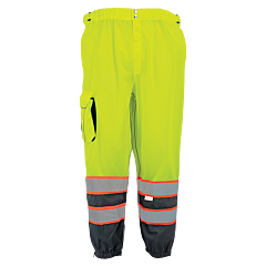Global Glove Frogwear Glo-88P Premium Lightweight Breathable Yellow/Green Safety Pants, Class E, Size Large/X-Large