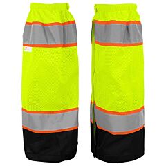 Global Glove Frogwear Glo-G1 Hi-Vis Mesh Polyester Gaiters, Class E, Size One Size