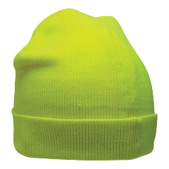 Global Glove Frogwear Glo-H4 Enhanced Visibility Yellow/Green Stretch Beanie Hat, One Size