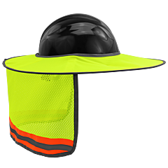 Global Glove Frogwear Glo-Hns1 Enhanced Visibility Removable Hard Hat Sun Shade, One Size