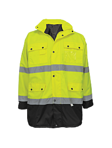 Global Glove Frogwear Glo-P1 Hi-Vis Winter Parka Jacket, Class 3, Size Medium