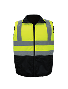Global Glove Frogwear Glo-V1 Reversible Insulated Safety Vest, Class 2, Size X-Large