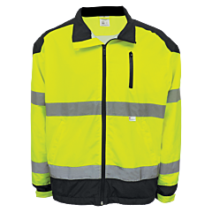 Global Glove Frogwear Glo-Wb1 Premium Fleece-Lined Windbreaker Jacket, Class 3, Size X-Large