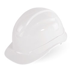 Global Glove Bullhead Safety Hh-C1-W White Unvented Cap Style Hard Hat With Six-Point Slide Lock Suspension, One Size