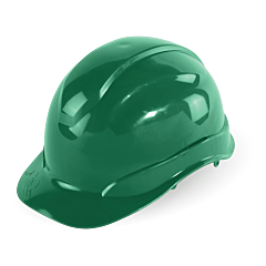 Global Glove Bullhead Safety Hh-C2-G Green Unvented Cap Style Hard Hat With Six-Point Ratchet Suspension, One Size