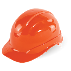 Global Glove Bullhead Safety Hh-C2-O Orange Unvented Cap Style Hard Hat With Six-Point Ratchet Suspension, One Size