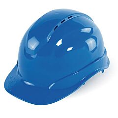 Global Glove Bullhead Safety Hh-C3-B Blue Vented Cap Style Hard Hat With Six-Point Ratchet Suspension, One Size