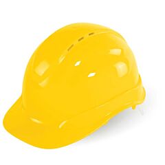 Global Glove Bullhead Safety Hh-C3-Y Yellow Vented Cap Style Hard Hat With Six-Point Ratchet Suspension, One Size