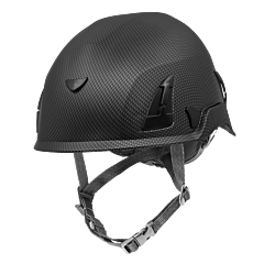 Global Glove Bullhead Safety Hh-Ch1-Cb - Matte Black Graphite Climbing Style Protective Helmet With Six-Point Ratchet Suspension And Four-Point Chin Strap, One Size