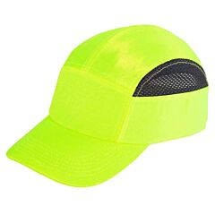 Global Glove Bullhead Safety Hh-H1-Y Hi-Vis Yellow/Green With Black Mesh Baseball Style Bump Cap, One Size