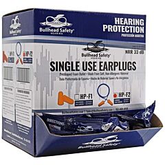 Global Glove Bullhead Safety Hp-F2 Corded Polyurethane Foam Nrr 33 Db Earplugs, One Size