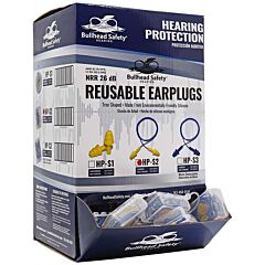 Global Glove Bullhead Safety Hp-S2 Corded Reusable Silicone Nrr 26 Db Earplugs, One Size