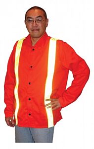 Tillman 6230Drt-L Welding Jacket 30" Large Orange Reflective