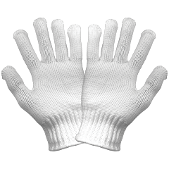Global Glove N960 Heavyweight, Bleached White, Nylon, Seamless, Fda Compliant Gloves, Size Medium