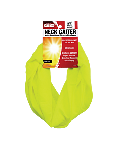 Global Glove Frogwear Ng-201 Multi-Function Neck Gaiter, Hi-Vis Yellow/Green