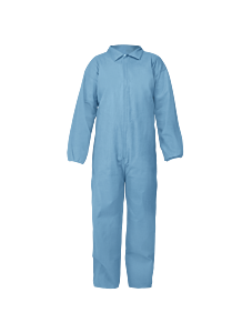 Global Glove Frogwear Nw-Cov800Fr Premium Self-Extinguishing Disposable Coveralls With Collar, Size Medium
