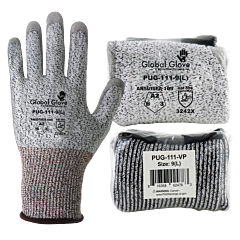 Global Glove Pug Pug-111-Vp Polyurethane Coated Vend-Packed Cut Resistant Gloves, Cut Level A2, Size X-Large