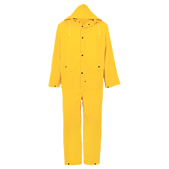 Global Glove R8900 Three-Piece Pvc Rain Suit With Snaps, Size Medium