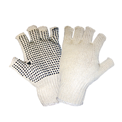 Global Glove S52Nfd1 Standard Weight, Economy, Fingerless, Pvc Dotted String Knit Gloves, Size Men'S