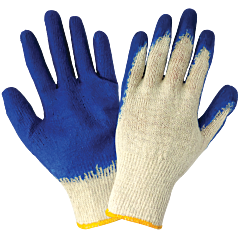 Global Glove S966E Medium-Weight String Knit Rubber Coated Gloves, One Size