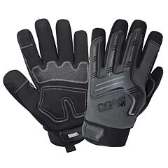 Global Glove Sg6600 Mechanics Style, Touch Screen Gloves With Impact Protection, Size Medium