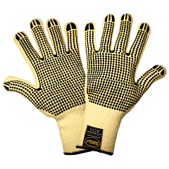 Global Glove Samurai Glove Tak515-D2 Seamless Tuffkut® Pvc Dotted Cut-Resistant Gloves, Cut Level A5, Size Small