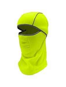 Global Glove Bullhead Safety Wl310-Yg Hi-Vis Yellow/Green, Shoulder-Length, Multifunctional, Hinged Thermal Balaclava, One Size