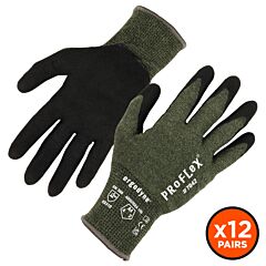 Ergodyne 10334 Proflex 7042-12Pr Ansi A4 Nitrile Coated Cut Resistant Gloves, Green, Size Large