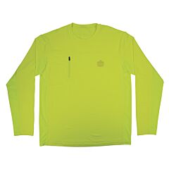 Ergodyne 12143 Chill-Its 6689 Cooling Long Sleeve Sun Shirt With Uv Protection, Lime, Size Medium