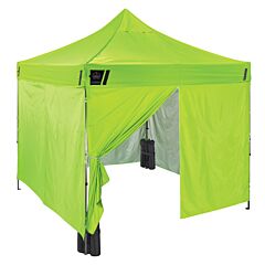 Ergodyne 12976 Shax 6053 Enclosed Pop-Up Tent Kit, 10Ft X 10Ft, Lime
