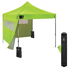 Ergodyne 12983 Shax 6052 Heavy-Duty Tent Kit Mesh Windows, 10Ft X 10Ft, Lime
