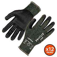 Ergodyne 18034 Proflex 7070-12Pr Ansi A7 Nitrile Coated Cut Resistant Gloves, Green, Size Large