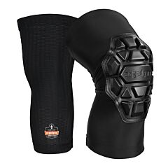 Ergodyne 18553 Proflex 550 Padded Knee Sleeves 3-Layer Foam Cap Pair, Black, Size Xl+