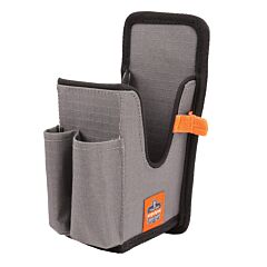 Ergodyne 19183 Squids 5541L Handheld Barcode Scanner Holster With Belt Clip, Gray, Size Large