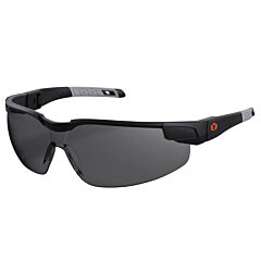 Ergodyne 50063 Skullerz Delngr Anti Fog Adjustable Temples Safety Glasses, Smoke Lens, Matte Black Frame