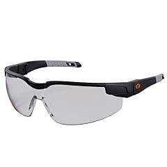 Ergodyne 50068 Skullerz Dlngr Anti-Fog/Anti-Scratch, Adjustable Temple Safety Glasses, Smoke Lens, Matte Black Frame