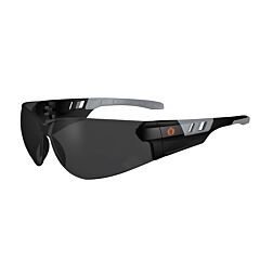 Ergodyne 59135 Skullerz Saga Anti-Fog/Anti-Scratch, Frameless Safety Glasses, Matte Black Frame, Smoke Lens
