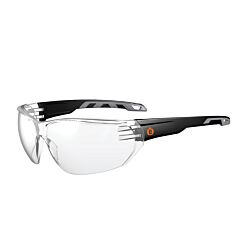Ergodyne 59205 Skullerz Vali Anti-Fog/Anti-Scratch, Frameless Safety Glasses, Matte Black Frame, Clear Lens