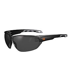 Ergodyne 59235 Skullerz Vali Anti-Fog/Anti-Scratch, Frameless Safety Glasses, Matte Black Frame, Smoke Lens