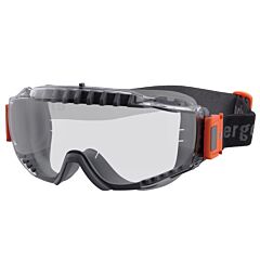 Ergodyne 60300 Skullerz Modi-Fab Otg Safety Goggles Elastic Strap, Gray Frame, Clear Lens