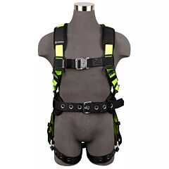 Safewaze 021-14 Pro Construction Harness, 1D, Qc Chest, Tb Legs, Fixed Waist Pad, No Side D-Rings
