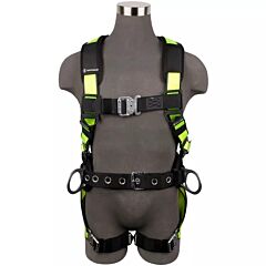 Safewaze 021-14 Pro Construction Harness, 3D, Qc Chest, Qc Legs, Free Floating Waist Pad
