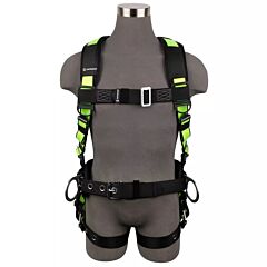 Safewaze Fs170 Pro Construction Harness, 3D, Mb Chest, Tb Legs, Fixed Waist Pad