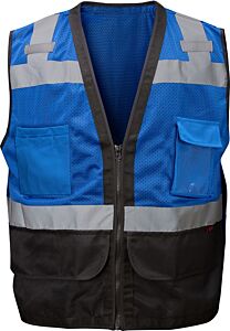 Gss Safety 1203 Surveyor Multi-Colored Safety Vest, Blue