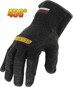 Ironclad Hw4-04-L Heatworx Reinforced Gloves, Up To 450° F, Black Size Large