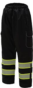 Gss Safety 6713 Onyx Non-Ansi Ripstop Rain Pant With Tefflon Coating, Black